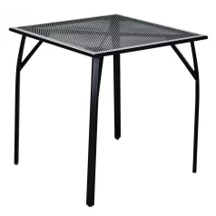   ROJAPLAST ZWMT-70R fém kerti asztal,  70 x 70 x 72 cm - fekete  609/12