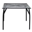 ROJAPLAST ZWMT-90 fém kerti asztal, 90 x 90 x 72 cm - fekete 609/13