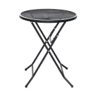 ROJAPLAST ZWMT-60F fém kerti összecsukható körasztal,  ø 60 x 72 cm - fekete 609/14