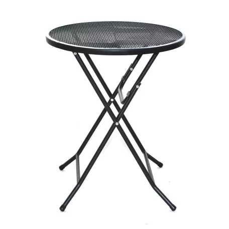 ROJAPLAST ZWMT-60F fém kerti összecsukható körasztal,  ø 60 x 72 cm - fekete 609/14