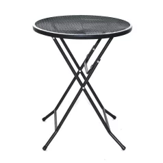   ROJAPLAST ZWMT-60F fém kerti összecsukható körasztal,  ø 60 x 72 cm - fekete 609/14