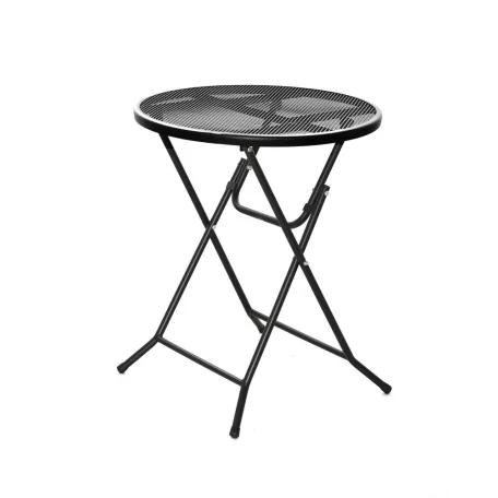 ROJAPLAST ZWMT-60F fém kerti összecsukható körasztal,  ø 60 x 72 cm - fekete 609/14