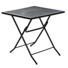 ROJAPLAST ZWMT-70F fém kerti összecsukható asztal, 70 x 70 x 72 cm - fekete  609/15
