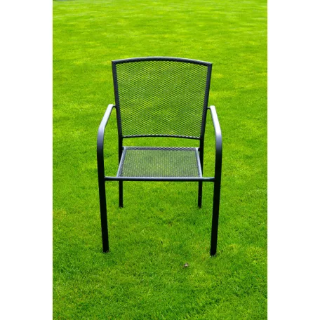 ROJAPLAST ZWMC-19 fém kerti szék, 62 x 56,5 x 88 cm - fekete 609/1