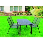 ROJAPLAST ZWMC-S28 fém kerti pad, 106 x 69 x 93 cm - fekete 609/4
