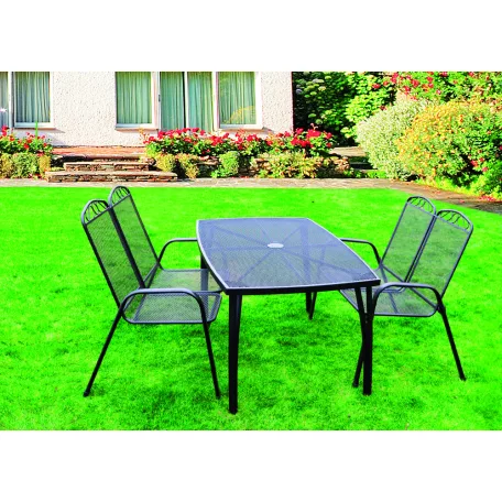 ROJAPLAST ZWMC-S28 fém kerti pad, 106 x 69 x 93 cm - fekete 609/4