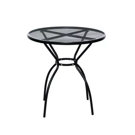 ROJAPLAST ZWMT-06 fém kerti körasztal, ø 70 x 72 cm - fekete 609/6