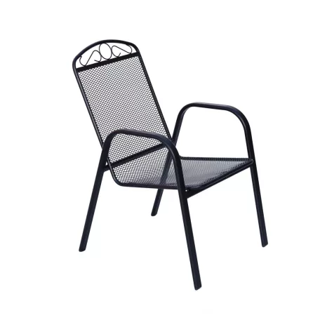 ROJAPLAST ZWMC-31 fém kerti szék, 56 x 69 x 93 cm - fekete 609