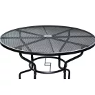ROJAPLAST ZWMT-51 fém kerti körasztal, napernyőlyukkal, ø 106 x 71 cm - fekete 610