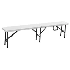 ROJAPLAST összecsukható, hordozható műanyag pad, 180 cm - fehér  612/5