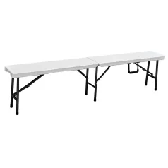   ROJAPLAST összecsukható, hordozható műanyag pad, 180 cm - fehér  612/5