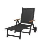 SUN GARDEN ASS COMFORT állítható, exkluzív fém kerti nyugágy - antracit/fekete 67/31