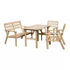 ROJAPLAST NORDIC fenyőfából készült kerti bútor garnitúra, 110 cm - natúr  67/62