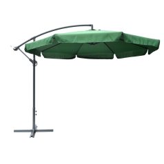   ROJAPLAST EXCLUSIVE függő napernyő hajtókarral, zöld - ø 300 cm - vízálló  90/115