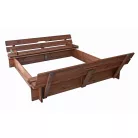 ROJAPLAST fenyőfából készült zárható homokozó padokkal gyermekeknek  97/13