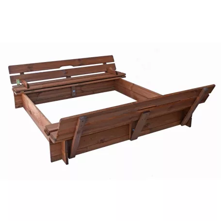 ROJAPLAST fenyőfából készült zárható homokozó padokkal gyermekeknek  97/13