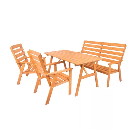 ROJAPLAST SYLVA fenyőfából készült kerti bútor garnitúra, 150 cm  97/15