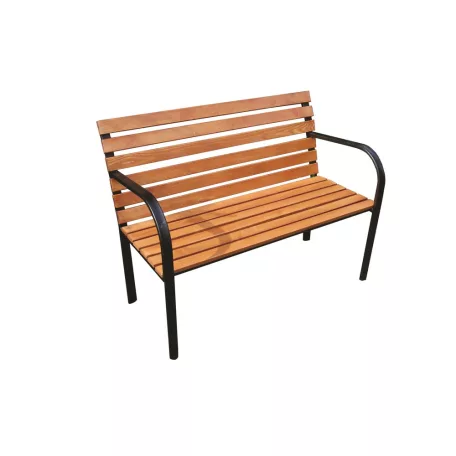 ROJAPLAST fenyőfából készült, fém szerkezetű kerti pad, 122 cm  97/18
