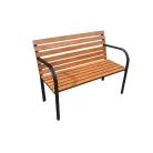 ROJAPLAST fenyőfából készült, fém szerkezetű kerti pad, 122 cm  97/18