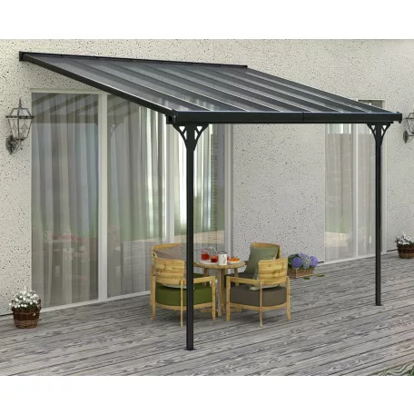 ROJAPLAST BRUCE F alumínium pergola, szürke polikarbonáttal, 436x305cm  B436/1