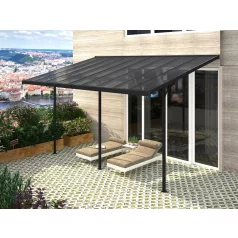   ROJAPLAST  BRUCE H alumínium pergola, szürke polikarbonáttal, 557x305cm  B557/1
