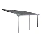 ROJAPLAST BRUCE J alumínium pergola, szürke polikarbonáttal, 618x305cm  B618/1