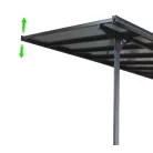 ROJAPLAST BRUCE J alumínium pergola, átlátszó polikarbonáttal, 618x305cm  B618