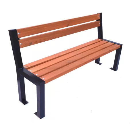 ROJAPLAST OPOLANY fenyőfáből készült, fém szerkezetű kerti pad, 162 cm  CL1001