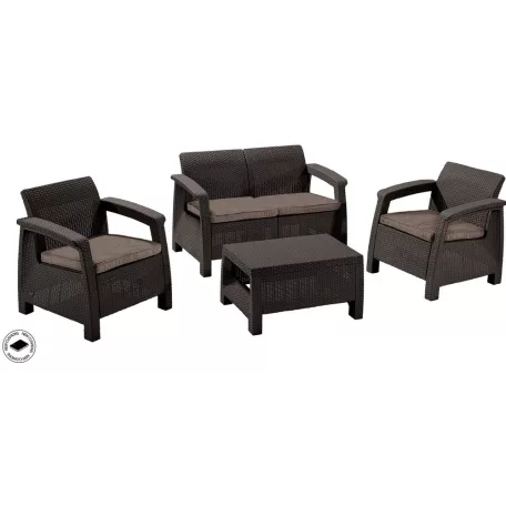 ALLIBERT CORFU polyrattan kerti bútor garnitúra - barna