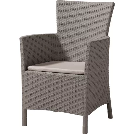 ALLIBERT IOWA/MONTANA polyrattan kerti fotel - cappuccino
