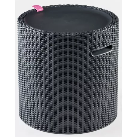 KETER COOL STOOL egy dohányzóasztal tároló funkcióval - grafit