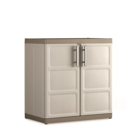 KETER EXCELLENCE LOW XL műanyag szekrény - bézs/barna - 93 cm