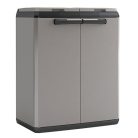 KETER SPLIT CABINET BASIC műanyag szelektív hulladéktároló - szürke - 2 x 110 L