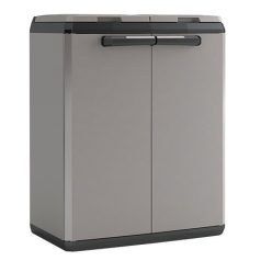   KETER SPLIT CABINET BASIC műanyag szelektív hulladéktároló - szürke - 2 x 110 L