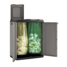 KETER SPLIT CABINET BASIC műanyag szelektív hulladéktároló - szürke - 2 x 110 L