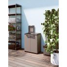 KETER SPLIT CABINET BASIC műanyag szelektív hulladéktároló - szürke - 2 x 110 L