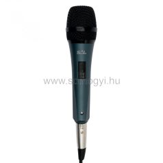 SAL Kézi mikrofon, fém, s.kék, XLR-6,3mm M-8