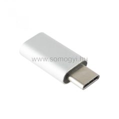   HOME USB-C dugó - microUSB-B aljzat átalakító, fém USBC-A1