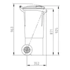 SULO 60 literes szemetes kuka – sötétszürke, 2 kerekes, MSZ EN 840-1