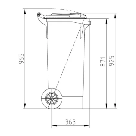 SULO 80 literes szemetes kuka – sötétszürke, 2 kerekes, MSZ EN 840-1