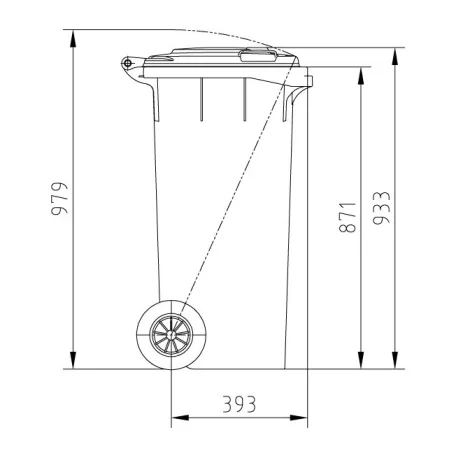 SULO 120 L SZEMETES KUKA- ZÖLD