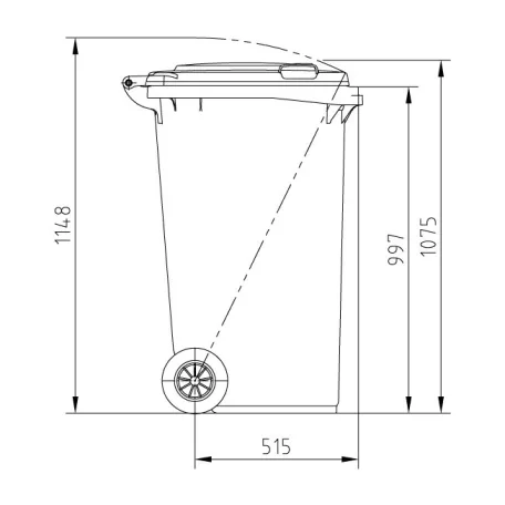 SULO 240 L SZEMETES KUKA- SÁRGA