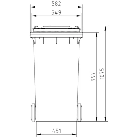 SULO 240 L SZEMETES KUKA- SÖTÉTSZÜRKE