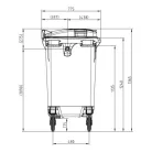 SULO 770 literes szemetes konténer (lapos tető) sárga