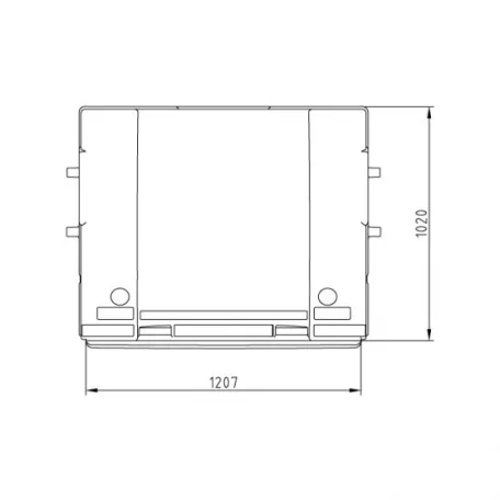 SULO 1100 literes szemetes konténer (domború tető) szürke