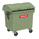 SULO 1100 literes szemetes konténer (domború tető) zöld