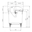 SULO 1100 literes szemetes konténer (domború tető) zöld