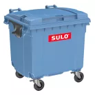 SULO 1100 literes szemetes konténer (lapos tető) kék