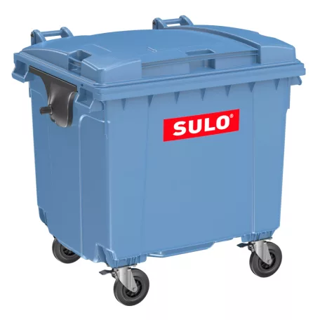 SULO 1100 literes szemetes konténer (lapos tető) kék