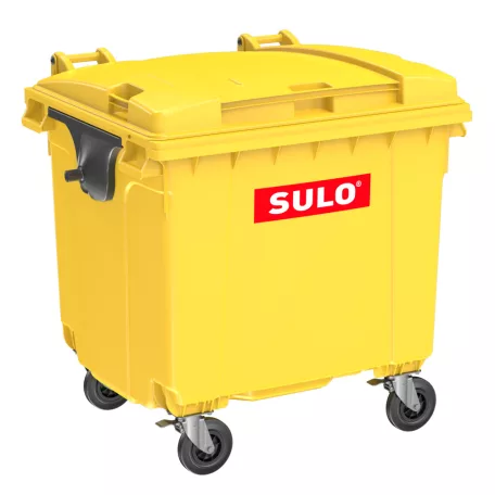 SULO 1100 literes szemetes konténer (lapos tető) sárga